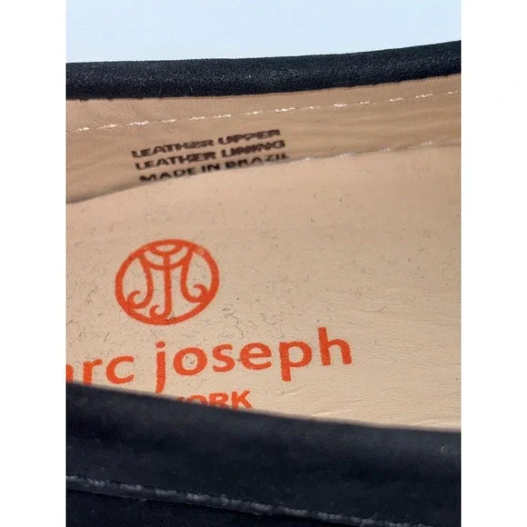 MARC JOSEPH New York Kids Suede Loafer Shoe Black Star Leather 12 Toddler - Picture 8 of 8